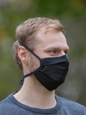 Kasvomaskit nauhakiinnityksellä, musta, 5 kpl/pkt